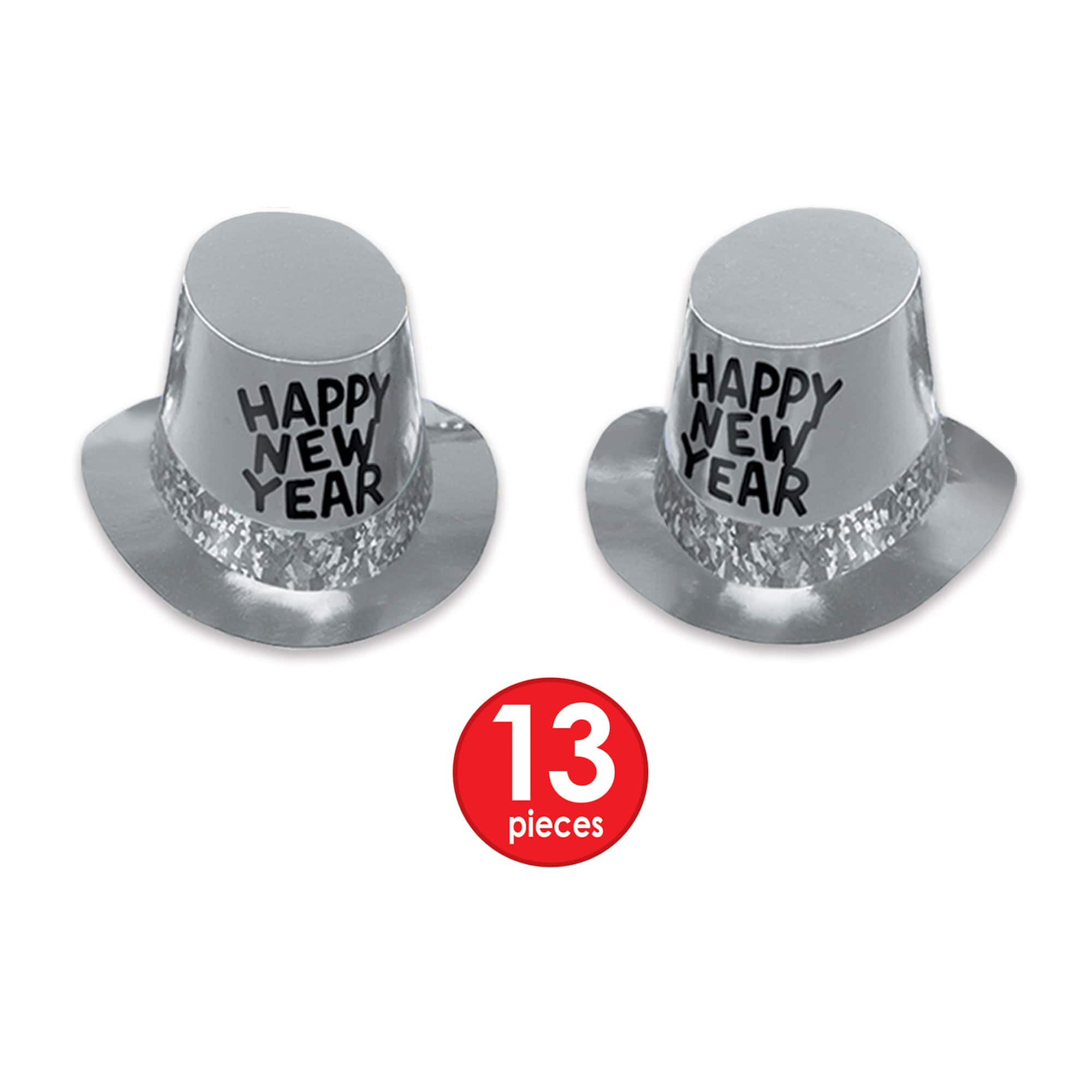 Beistle Silver & White New Year Platinum Party Favor Kit for 25